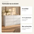 Płytka komoda 120 cm z 6 szufladami, 30 cm głębokości – Biały