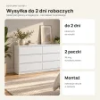 Płytka komoda 120 cm z 6 szufladami, 30 cm głębokości – Biały
