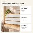 Płytka komoda 120 cm z 6 szufladami, 30 cm głębokości – Biały / Dąb Artisan