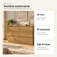 Płytka komoda 120 cm z 6 szufladami, 30 cm głębokości – Dąb Artisan