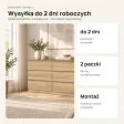 Płytka komoda 120 cm z 6 szufladami, 30 cm głębokości – Dąb Sonoma