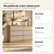Płytka komoda 120 cm z 6 szufladami, 30 cm głębokości – Dąb Artisan / Kaszmir