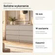 Płytka komoda 120 cm z 6 szufladami, 30 cm głębokości – Kaszmir