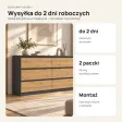 Komoda 138 cm z 6 szufladami – Antracyt / Dąb Artisan