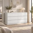 Komoda 138 cm z 6 szufladami – Biały