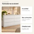 Komoda 138 cm z 6 szufladami – Biały