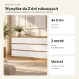 Komoda 138 cm z 6 szufladami – Biały / Dąb Artisan