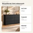 Komoda 138 cm z 6 szufladami – Czarny