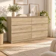 Komoda 138 cm z 6 szufladami – Dąb Sonoma