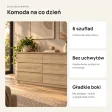 Komoda 138 cm z 6 szufladami – Dąb Sonoma