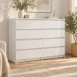 Komoda 120 cm z 8 szufladami – Biały