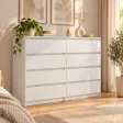 Komoda 120 cm z 8 szufladami – Biały