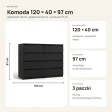 Komoda 120 cm z 8 szufladami – Czarny