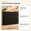 Komoda 120 cm z 8 szufladami – Czarny
