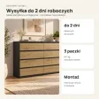 Komoda 138 cm z 8 szufladami – Antracyt / Dąb Artisan