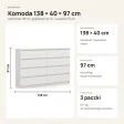 Komoda 138 cm z 8 szufladami – Biały