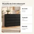 Komoda 138 cm z 8 szufladami – Czarny