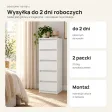Wąska komoda 40 cm z 5 szufladami, 111 cm – Biały