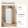 Wąska komoda 40 cm z 5 szufladami, 111 cm – Biały