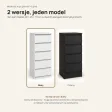 Wąska komoda 40 cm z 5 szufladami, 111 cm – Biały