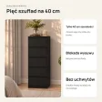 Wąska komoda 40 cm z 5 szufladami, 111 cm – Czarny