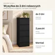 Wąska komoda 40 cm z 5 szufladami, 111 cm – Czarny