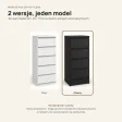 Wąska komoda 40 cm z 5 szufladami, 111 cm – Czarny