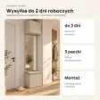 Moduł garderoby 50 cm z siedziskiem, szafką na buty i lustrem, 238 cm – Kaszmir