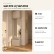 Moduł garderoby 50 cm z siedziskiem, szafką na buty i lustrem, 238 cm – Kaszmir