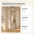 Moduł garderoby 50 cm z tapicerowanym siedziskiem, 2 szufladami i lustrem, 238 cm – Kaszmir