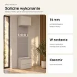 Moduł garderoby 50 cm z tapicerowanym panelem, wieszakami i 2 szufladami, 238 cm – Kaszmir