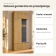 Garderoba do przedpokoju 100 cm: szafa + wieszak z siedziskiem, 238 cm – Dąb Artisan