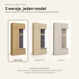 Garderoba do przedpokoju 100 cm: szafa + wieszak z siedziskiem, 238 cm – Dąb Artisan