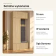Garderoba do przedpokoju 100 cm: szafa + wieszak z siedziskiem, 238 cm – Dąb Sonoma
