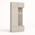 Garderoba do przedpokoju 100 cm: szafa + wieszak z siedziskiem, 238 cm – Kaszmir