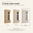 Garderoba do przedpokoju 100 cm: szafa + wieszak z siedziskiem, 238 cm – Kaszmir
