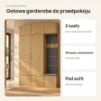 Garderoba do przedpokoju 150 cm: 2 szafy + wieszak z siedziskiem, 238 cm – Dąb Artisan