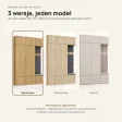 Garderoba do przedpokoju 150 cm: 2 szafy + wieszak z siedziskiem, 238 cm – Dąb Artisan