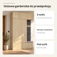 Garderoba do przedpokoju 150 cm: 2 szafy + wieszak z siedziskiem, 238 cm – Dąb Sonoma