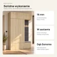 Garderoba do przedpokoju 150 cm: 2 szafy + wieszak z siedziskiem, 238 cm – Dąb Sonoma