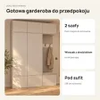 Garderoba do przedpokoju 150 cm: 2 szafy + wieszak z siedziskiem, 238 cm – Kaszmir