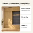 Garderoba do przedpokoju 200 cm: 2 szafy + 2 wieszaki z siedziskami, 238 cm – Dąb Artisan