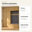 Garderoba do przedpokoju 200 cm: 2 szafy + 2 wieszaki z siedziskami, 238 cm – Dąb Artisan