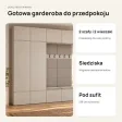 Garderoba do przedpokoju 200 cm: 2 szafy + 2 wieszaki z siedziskami, 238 cm – Kaszmir