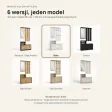 Garderoba do przedpokoju 85 cm z lustrem, wieszakami i szafką na buty, 180 cm – Biały