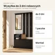 Garderoba do przedpokoju 85 cm z lustrem, wieszakami i szafką na buty, 180 cm – Czarny