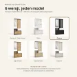 Garderoba do przedpokoju 85 cm z lustrem, wieszakami i szafką na buty, 180 cm – Czarny
