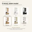 Garderoba do przedpokoju 85 cm z lustrem, wieszakami i szafką na buty, 180 cm – Dąb Artisan