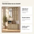 Garderoba do przedpokoju 85 cm z lustrem, wieszakami i szafką na buty, 180 cm – Dąb Sonoma