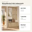 Garderoba do przedpokoju 85 cm z lustrem, wieszakami i szafką na buty, 180 cm – Dąb Sonoma